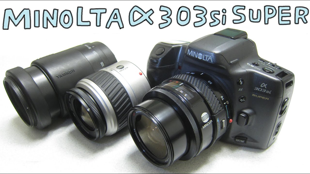 フィルムカメラ】MINOLTA α303si SUPER と レンズ3本 ハードオフの