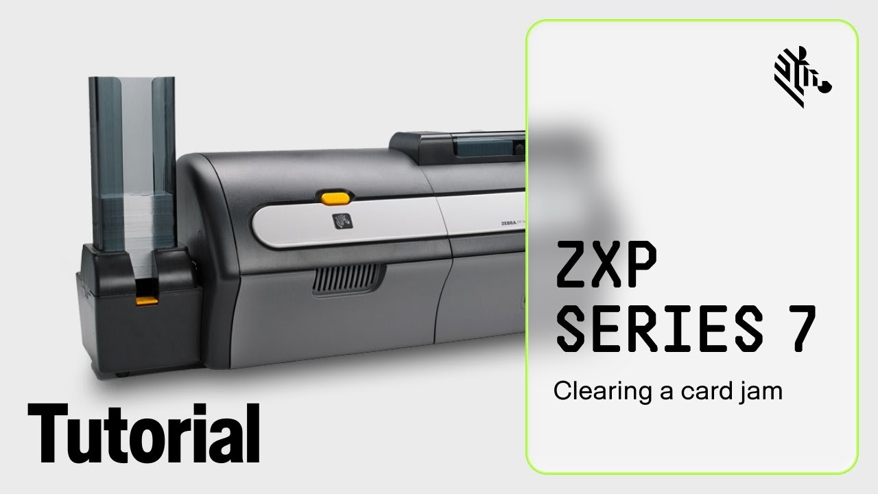 Zebra ZXP Series 7 How-To: Clear a Card Jam - YouTube