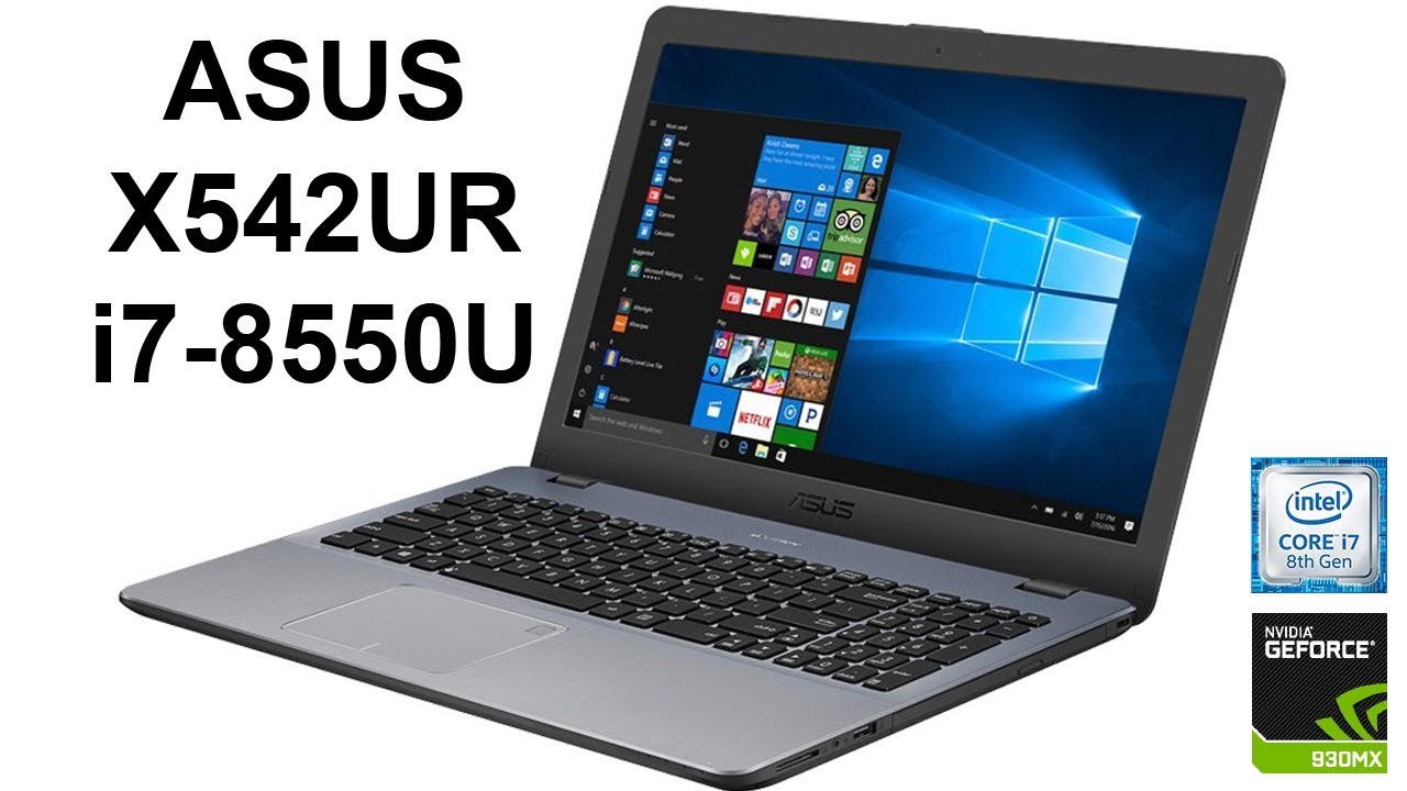 ASUS X542UR i7 8550u 8 Go GeForce 930MX Review - YouTube