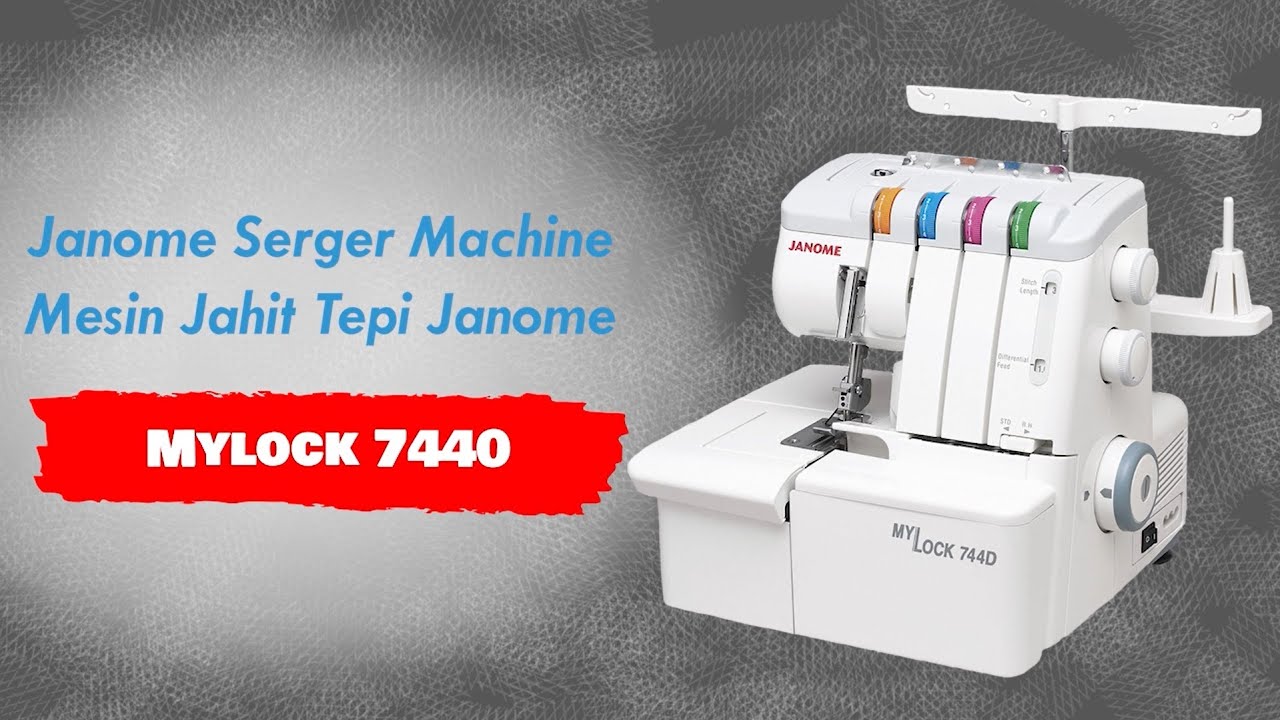 Janome MyLock 744D Serger Machine - YouTube