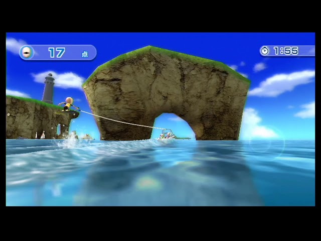 Wii Sports Resort Part 7 Wakeboarding - Over 3000 points! - YouTube