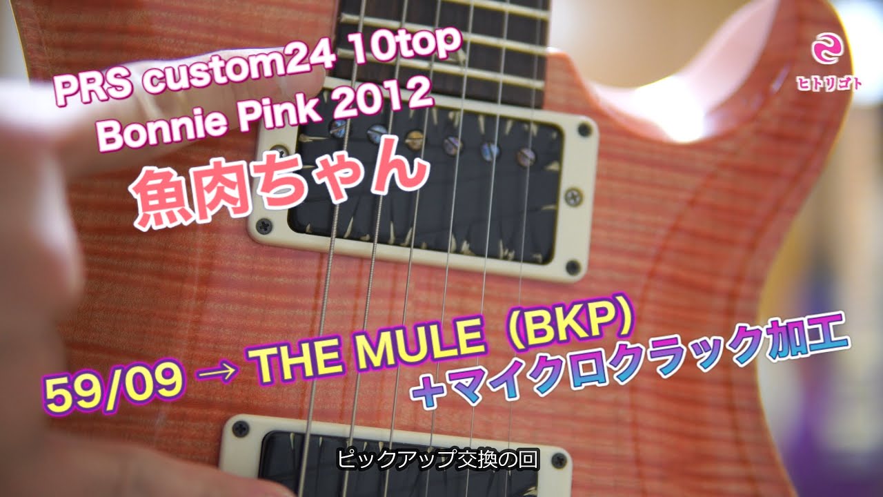 PRS custom24 10Top【魚肉ちゃん】のピックアップ交換【THE MULE】と