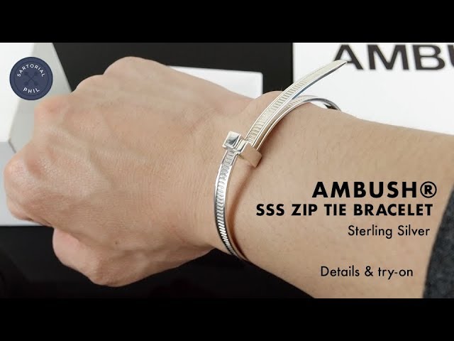 Ambush® SSS Zip Tie Bracelet Sterling Silver: Details & try-on