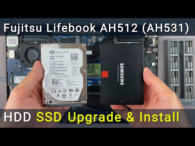 Fujitsu Lifebook AH512 (AH531) Upgrade: Easy HDD Removal and SSD