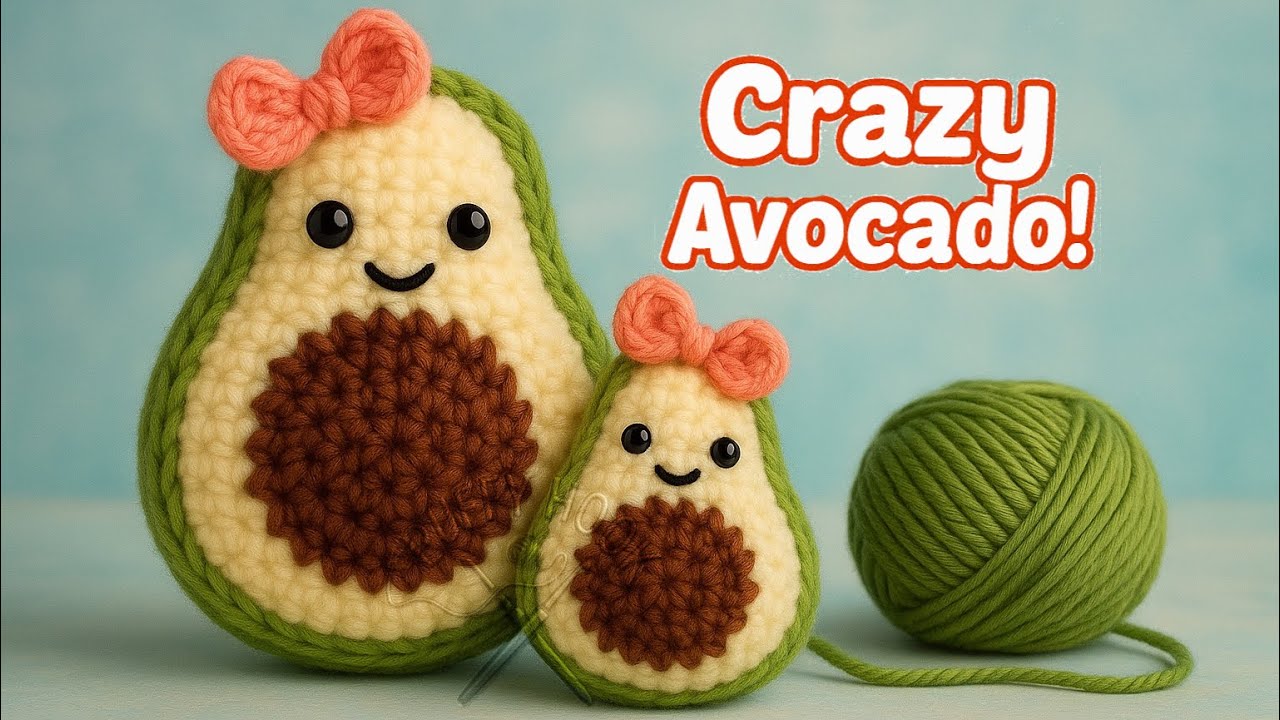 Easy & Playful DIY Crochet Avocado 🥑 Step-by-Step Tutorial