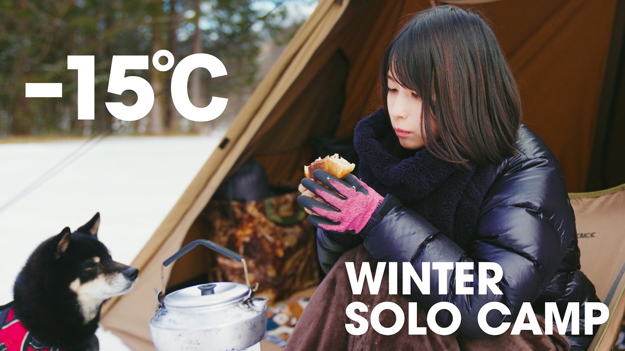Solo Snow Camping in Freezing Nagano | Tuna Sandwiches & Beef