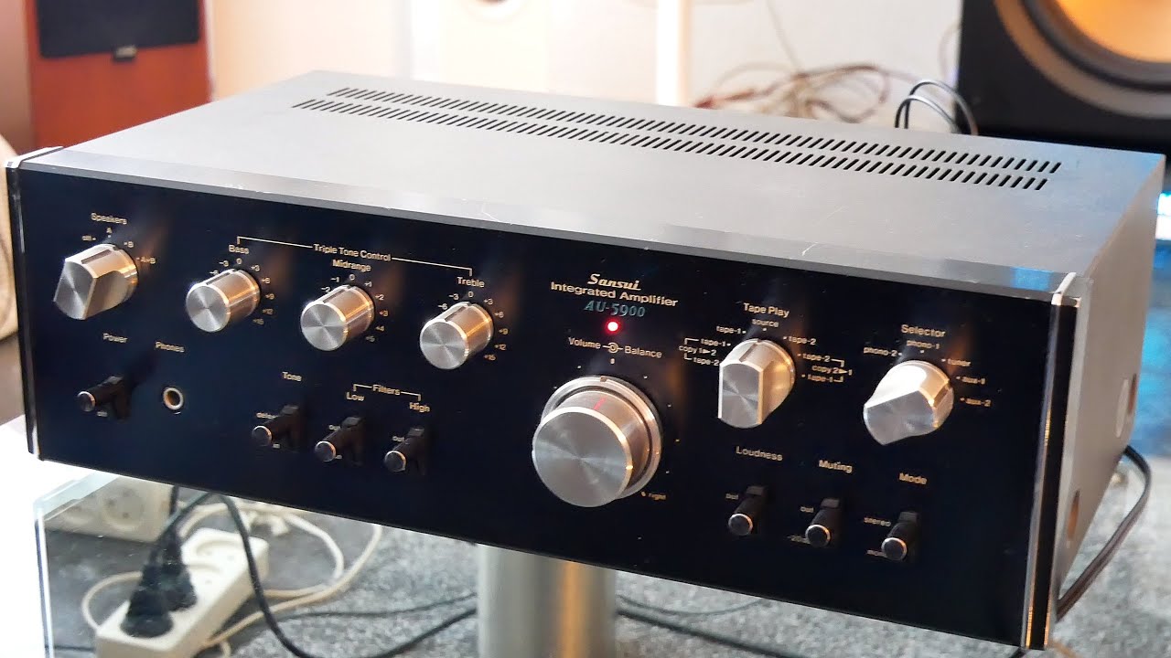 Sansui AU-5900 review on Canton Ergo RC-L - YouTube