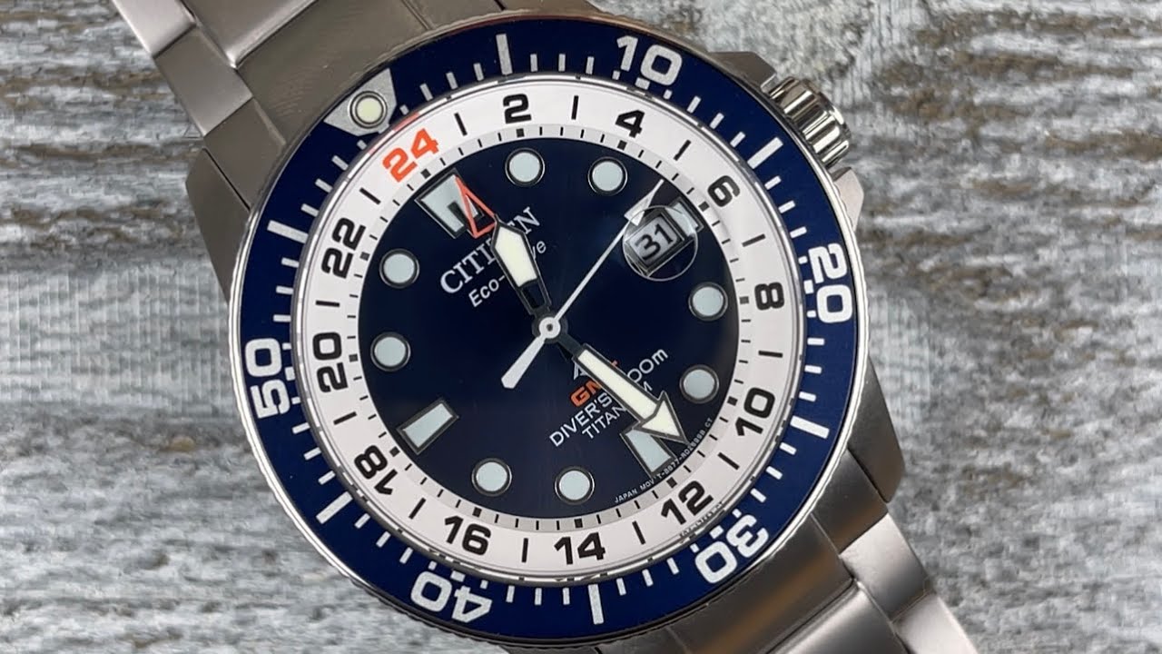 Citizen Promaster Marine GMT BJ7111-86L - YouTube