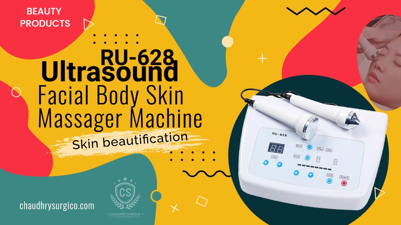 Ultrasound Facial Body Skin Massager Machine RU 628 for Skin