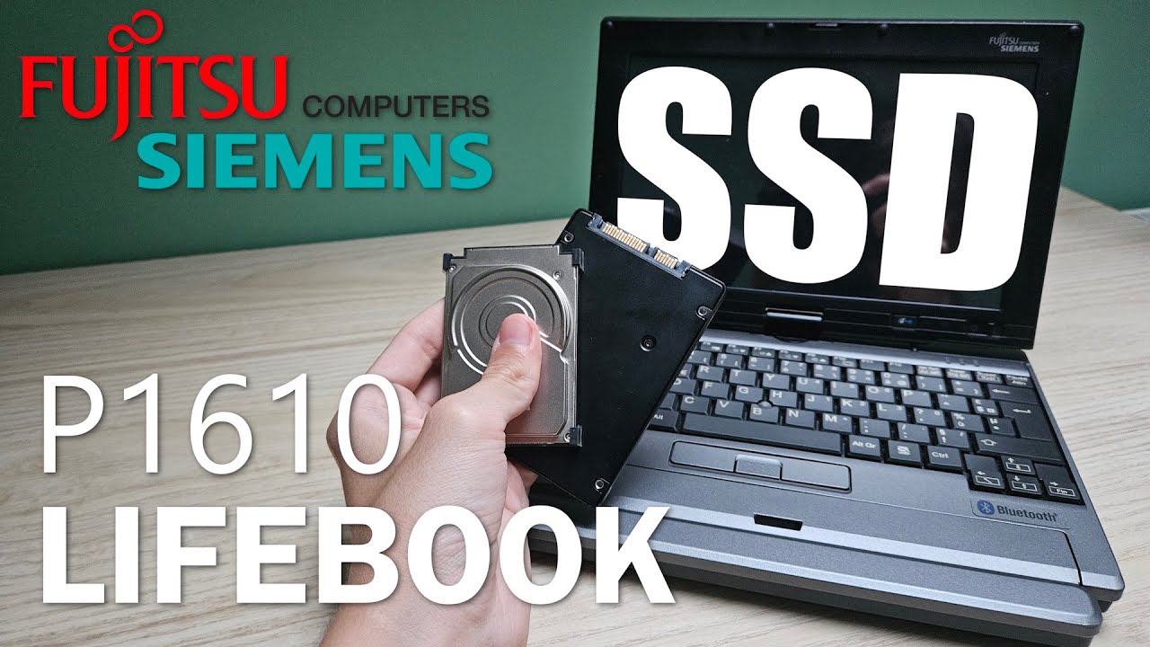 Fujitsu Siemens Lifebook P1610 - SSD Upgrade - YouTube
