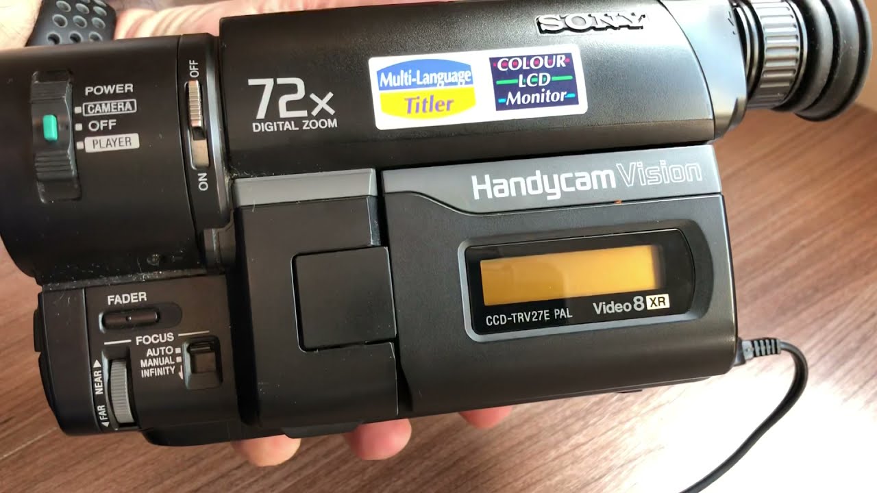 CCD-TRV27E Sony Handycam Camera PAL System 8mm tape - YouTube