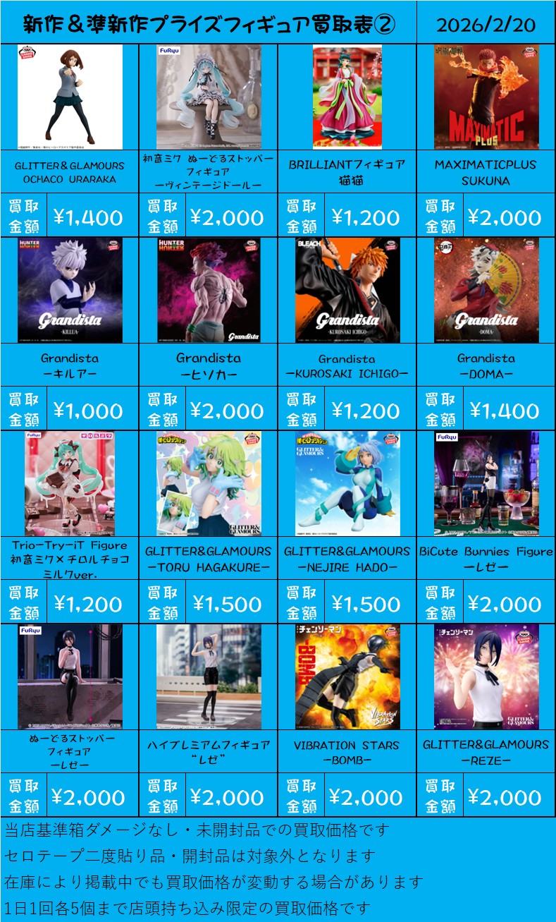 松戸店】☆新作＆準新作 プライズ表☆ – ゲーセンもある千葉鑑定団