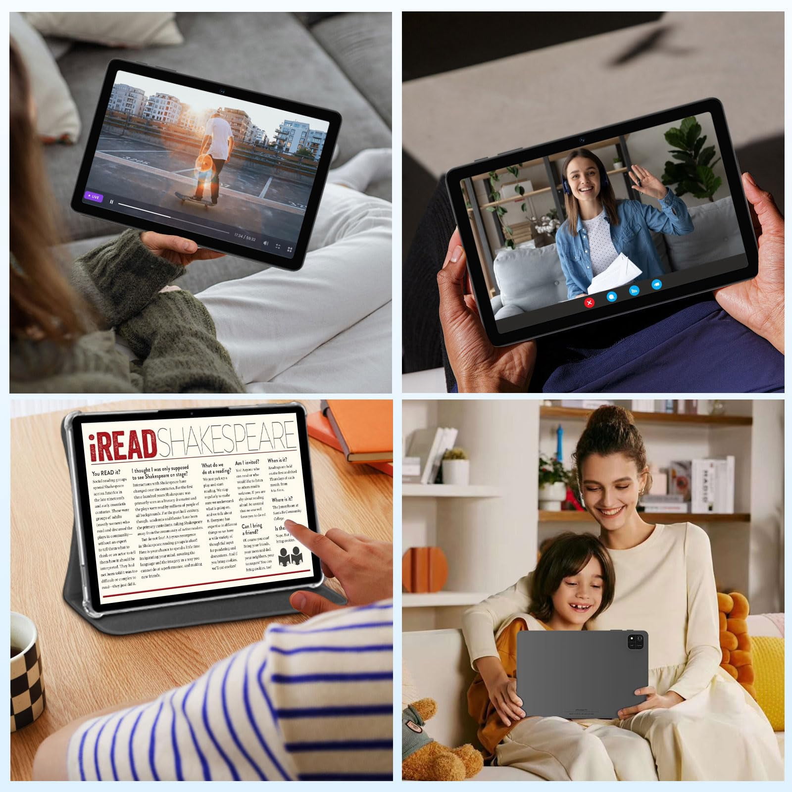 Android 15 Tablet, 10 inch Tablet with Octa-Core Processor, 12GB