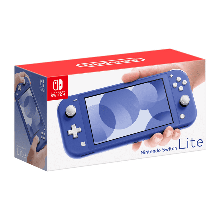 Nintendo Switch Lite Blue Gaming Console with Super Mario Galaxy 2