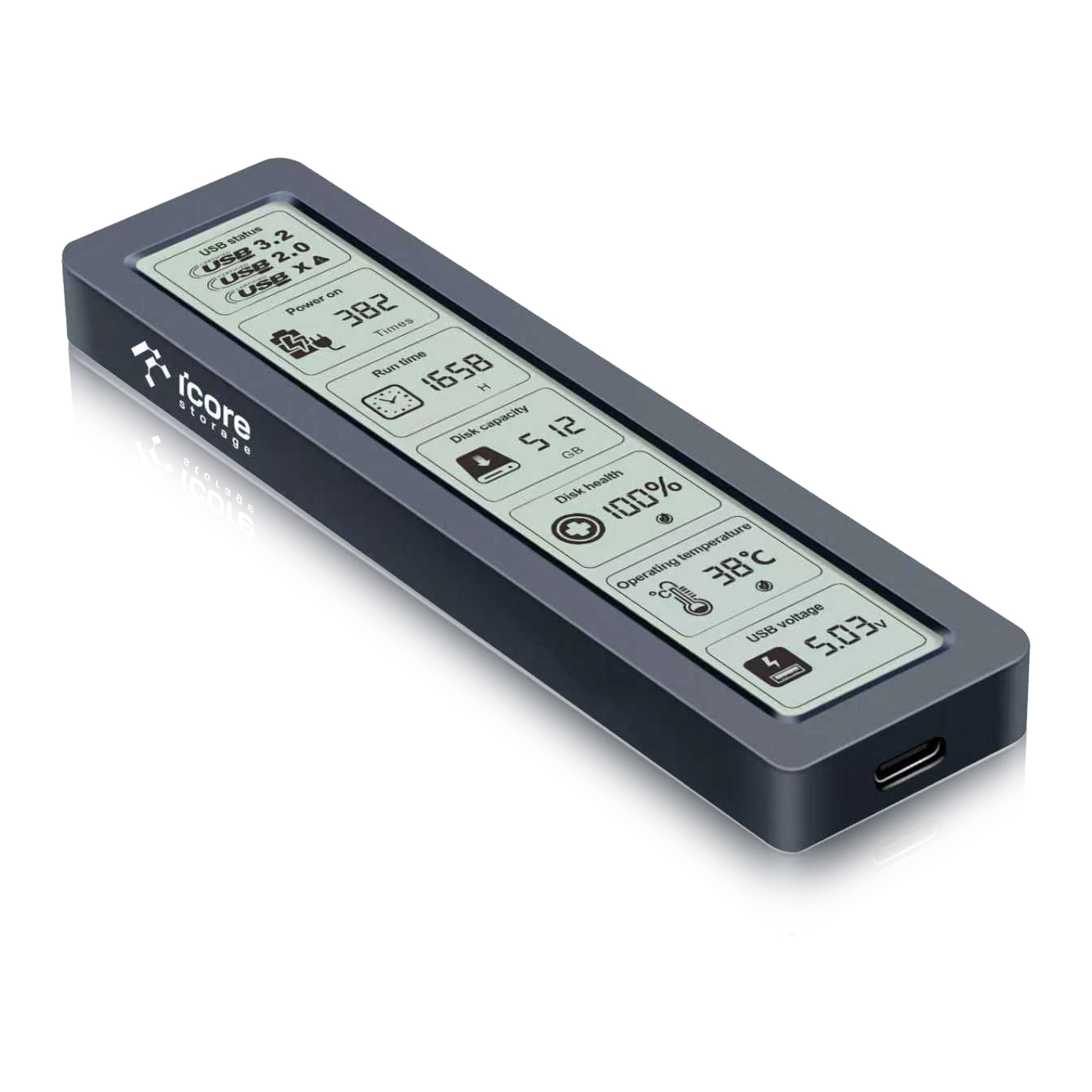 外付けSSD（USB 3.2 Gen2 Type-C）2TB｜icore storage