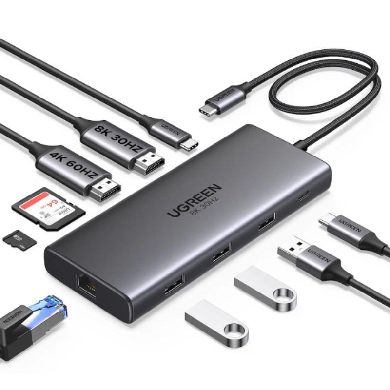 UGREEN 15534 10 in 1 USB-C Hub With Dual HDMI CM639 #UGREEN 15534