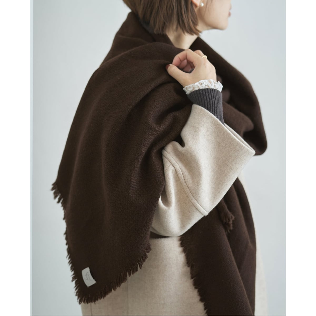 NIMNIMDUAI/ニムニムデュアイ PASHMINA WOOL PLANE STOLE ストール