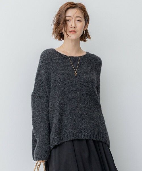 セール】 【滝沢眞規子さん着用】ベビーアルパカ クロップド ニット