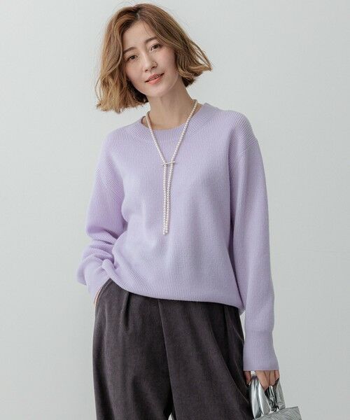 セール】 【洗える】ウールカシミヤ クルーネック ニット （ニット