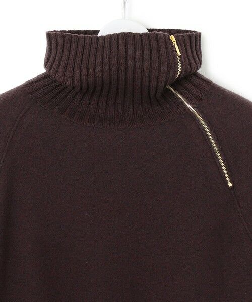 セール】 ボイルドウールコンビ ジップ タートルニット （ニット