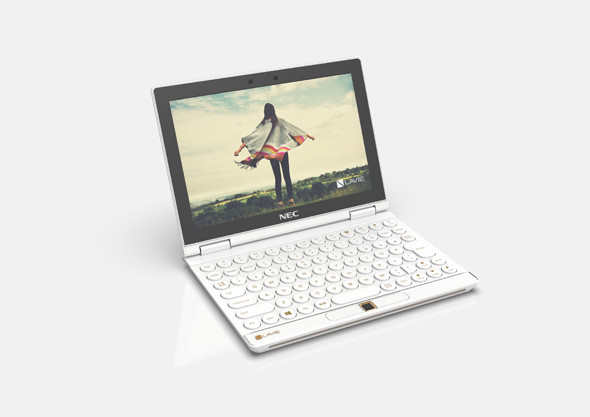 NEC、携帯ゲーム機に変形する8インチUMPCを発表 商品化は検討中：CES