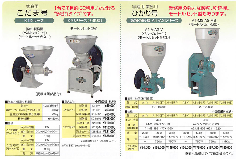 楽天市場】＼在庫有／ KOKKO 国光社 家庭用卓上製粉機 粉エース 『A-8