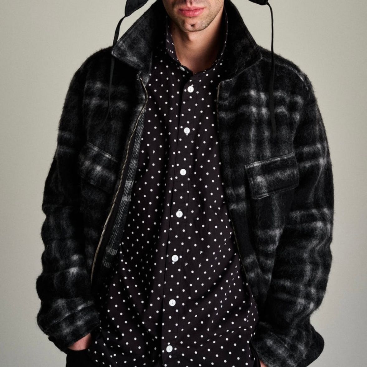 Pop Trading Company - 【残り一点】Checked Wool Shirt Jacket