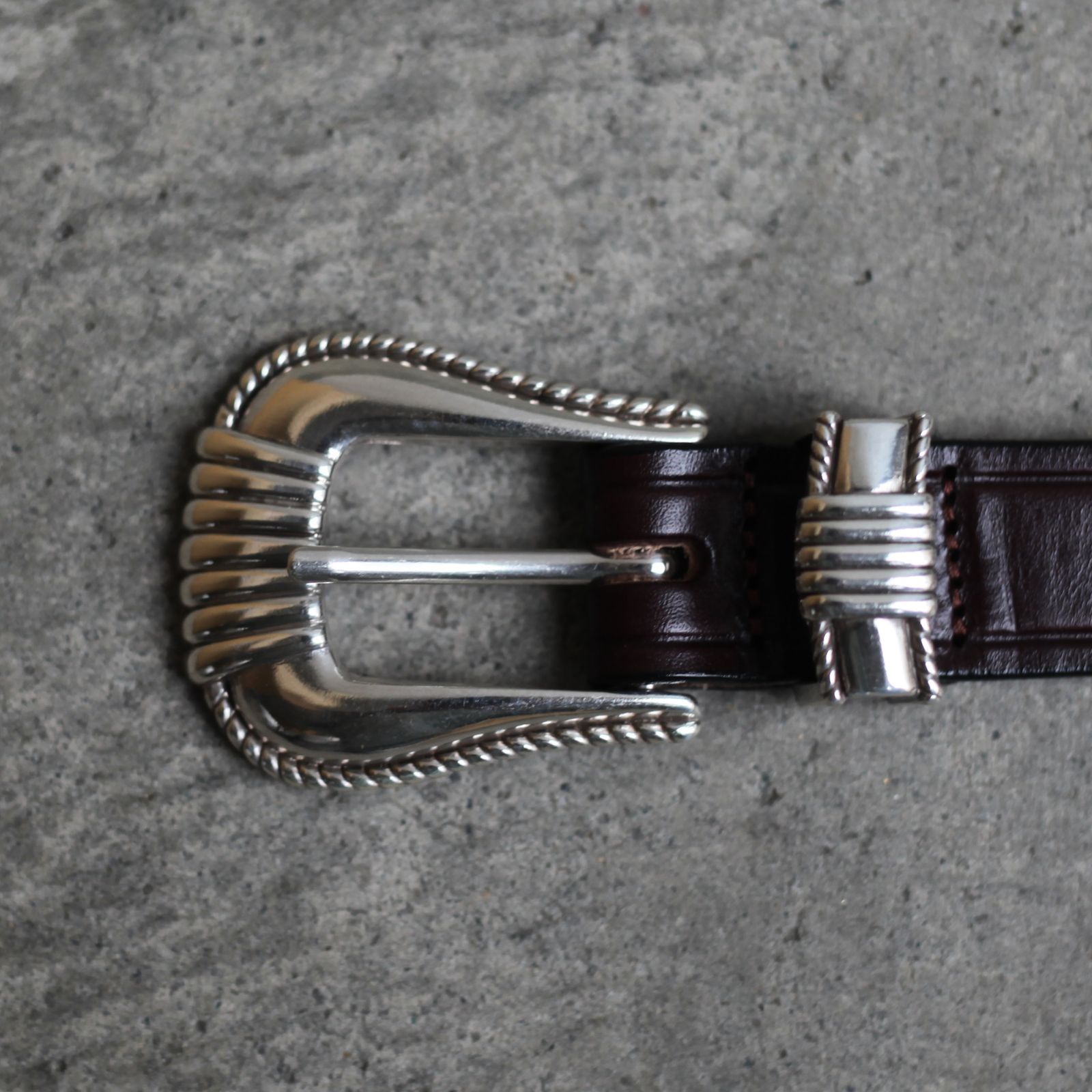 TORY LEATHER - 【残りわずか】3-Piece Silver Buckle Belts(HAVANA