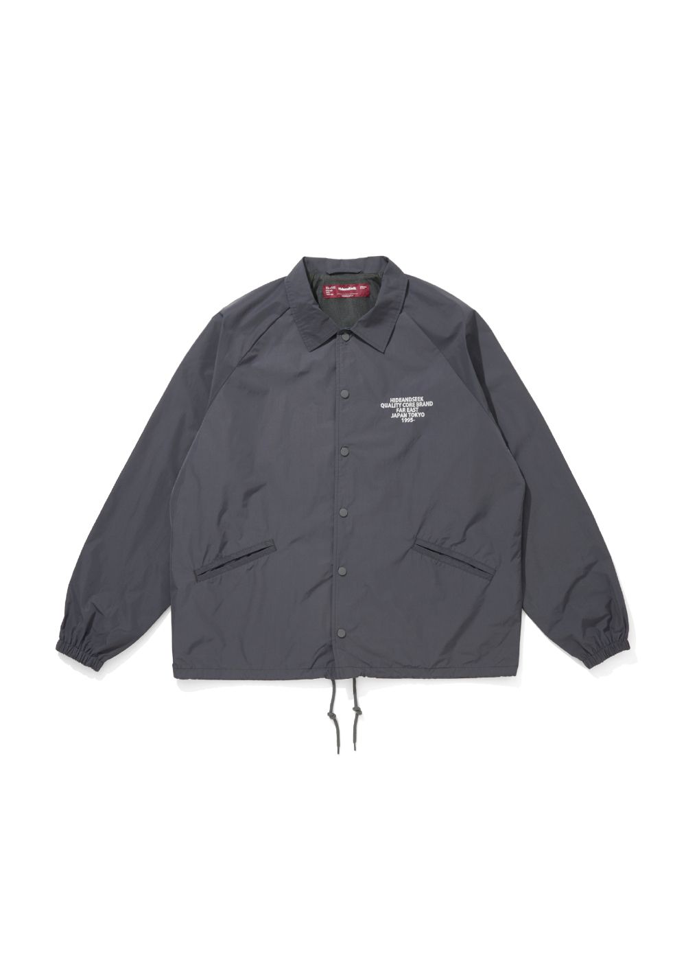HIDE AND SEEK - Coaches Jacket (BLACK) / ナイロン コーチ