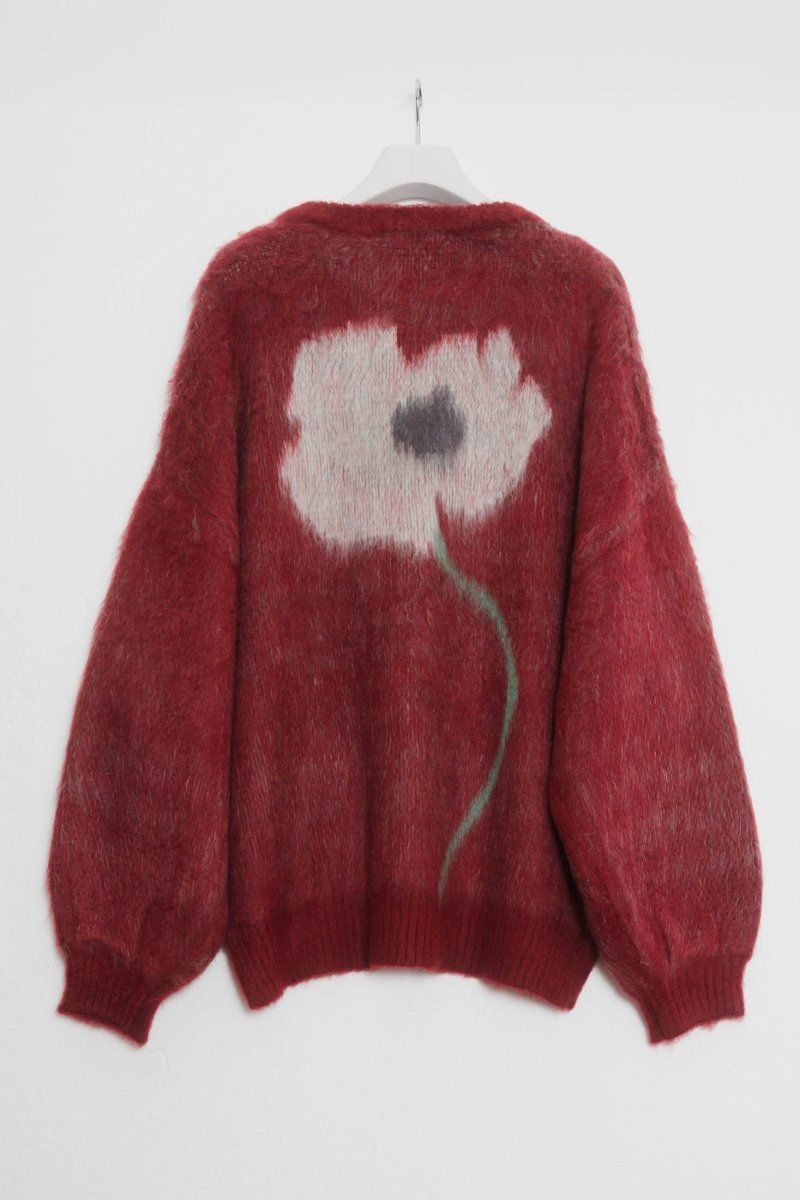 Knuth Marf - shaggy flower knit / シャギーフラワーニット (レッド