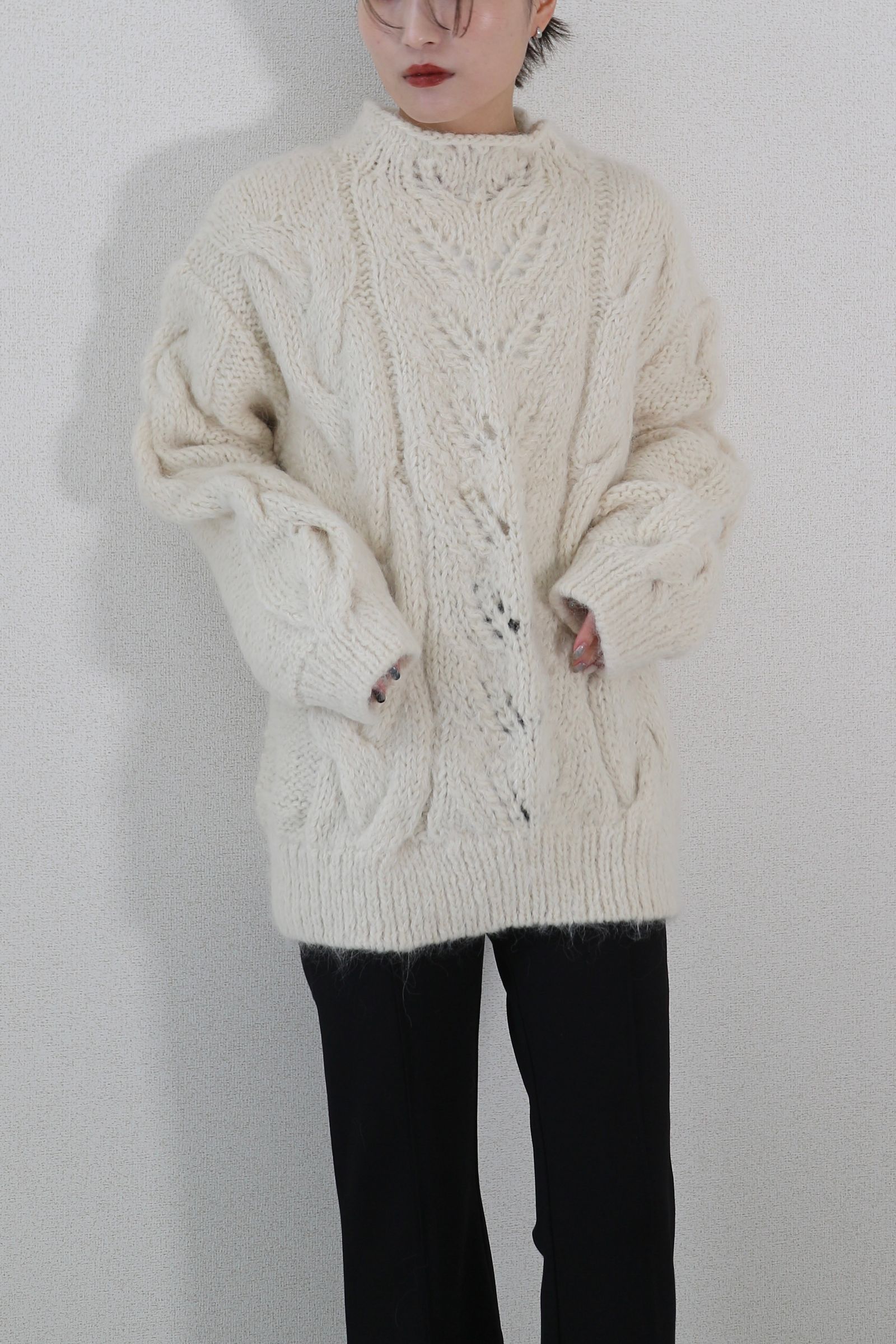 CASA FLINE - ALPACA WOOL KNIT PULLOVER / アルパカウールニット プル
