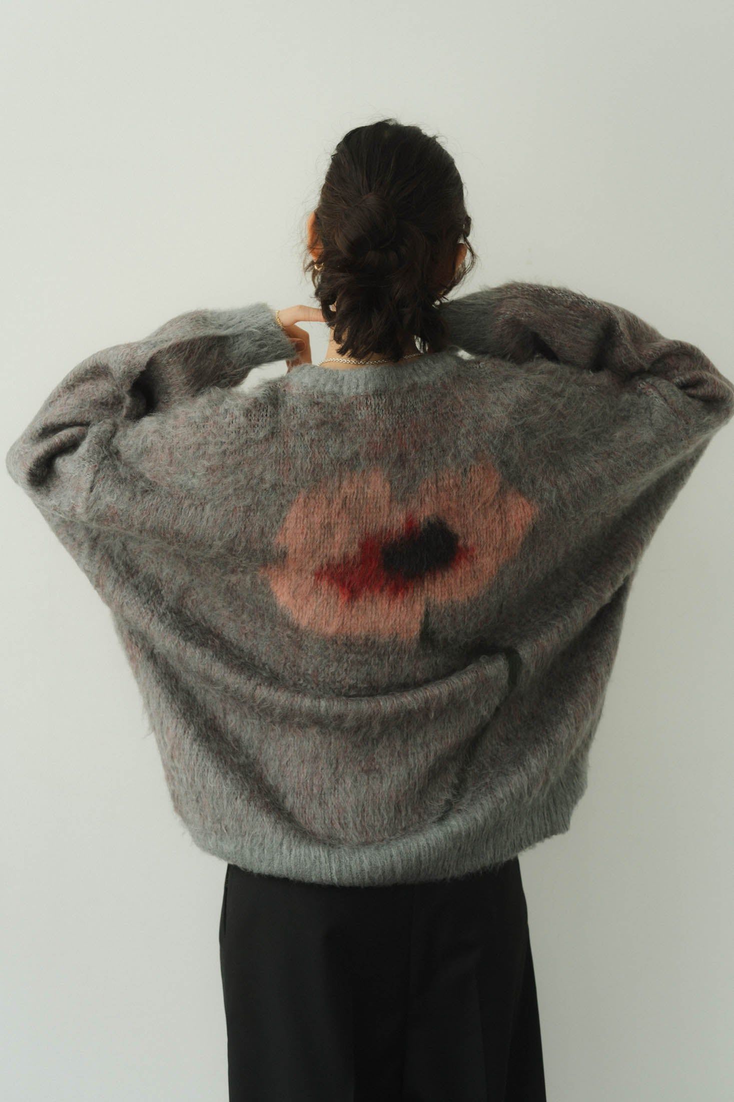 Knuth Marf - shaggy flower knit / シャギーフラワーニット (グレー