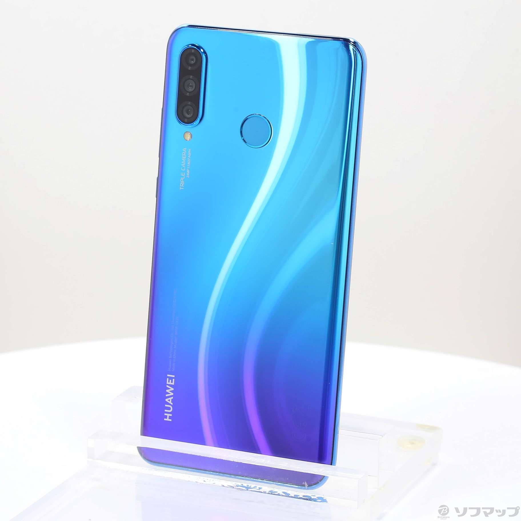 中古】HUAWEI P30 lite 64GB ピーコックブルー MAR-LX2J SIMフリー