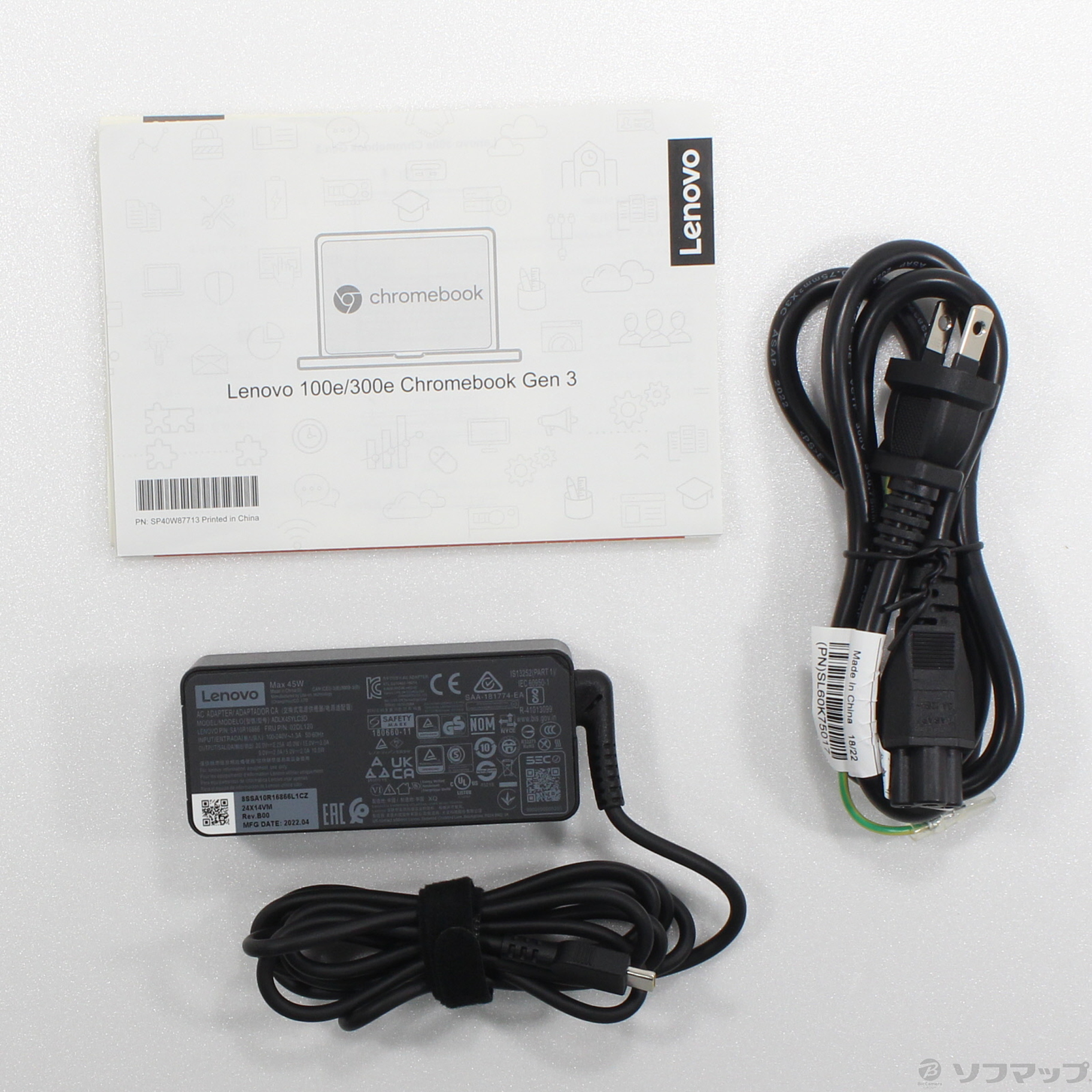 中古】Lenovo 300e Chromebook Gen3 82J9S00R00 ダークグレー ［AMD