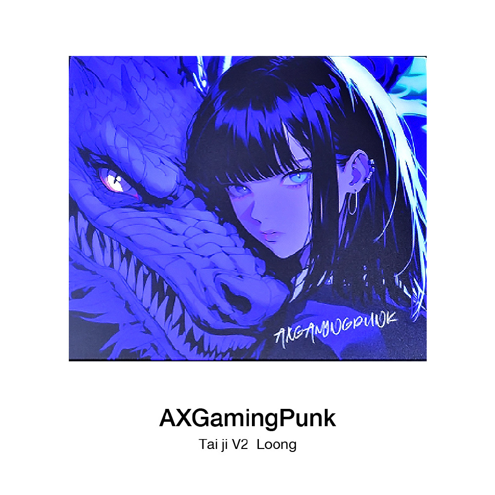 ゲーミングガラスマウスパッド AXGamingpunk glassmouse pad Tai ji V2