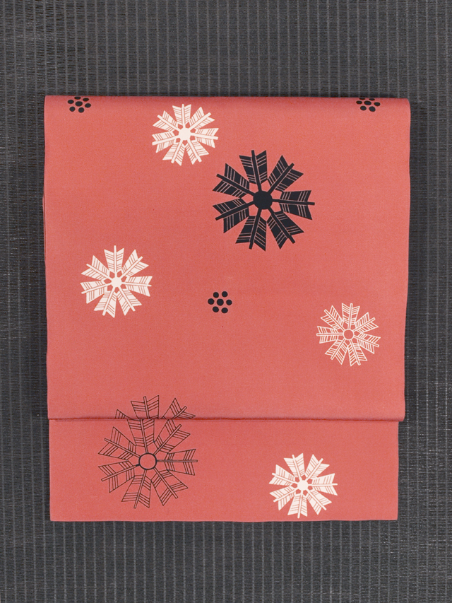 専用です☆赤に花模様のだらり帯☆作り帯 赤に花模様のだらり帯☆作り帯