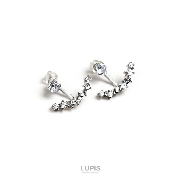 スター×ジュエルカーブラインバックキャッチピアス - イヤリングを激安