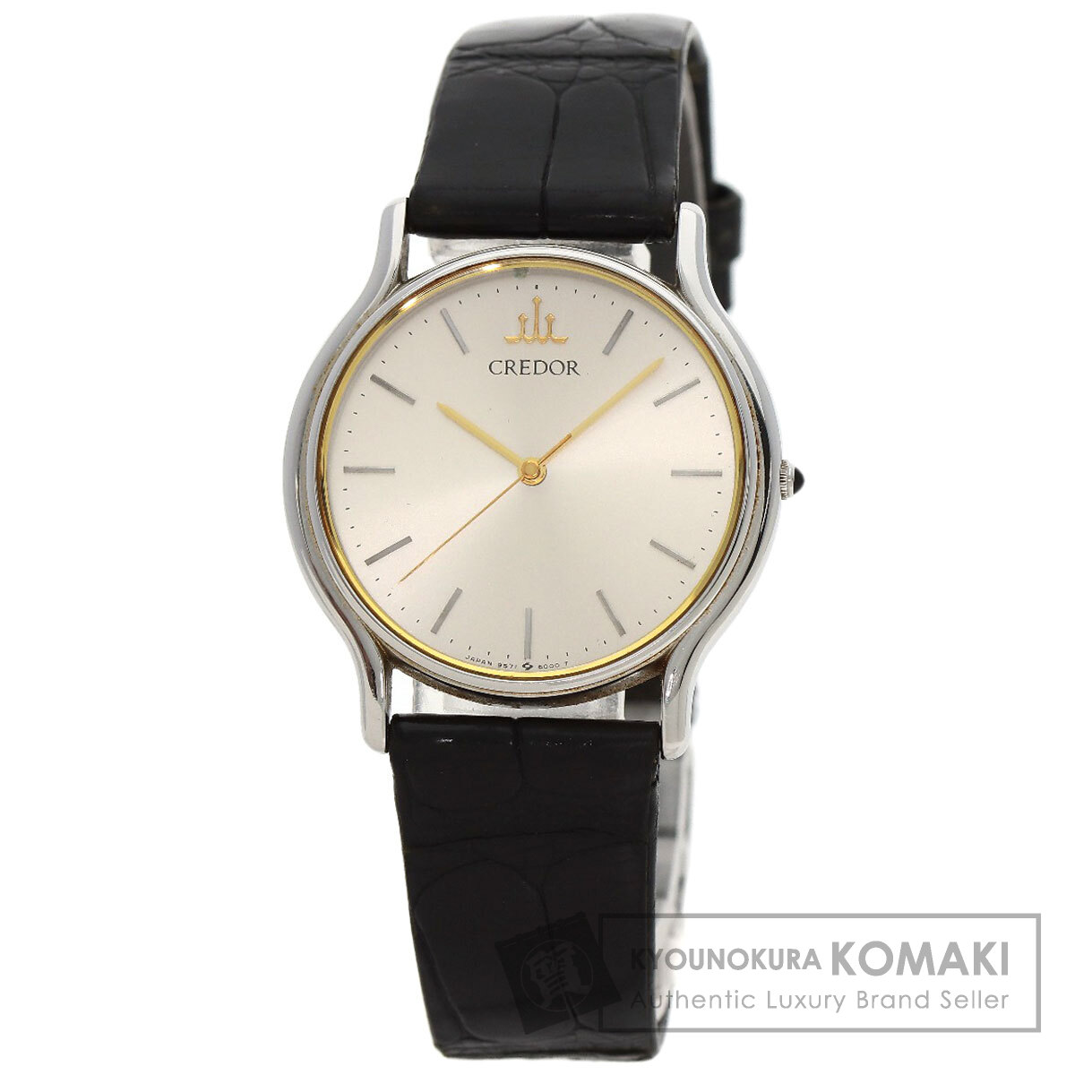 SEIKO セイコー 9571-6000 クレドール 腕時計 ステンレススチール/革