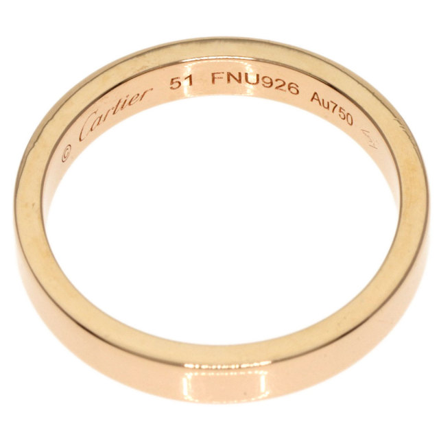 カルティエ Cartier K18PG 1PD エングレーブド リング 51号