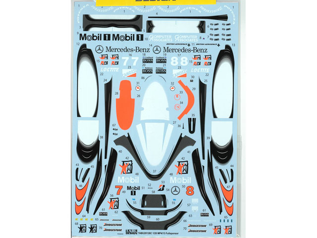 TABUデザイン 20128B 1/20 McLaren MP4/13 Fullsponsor Decal (for