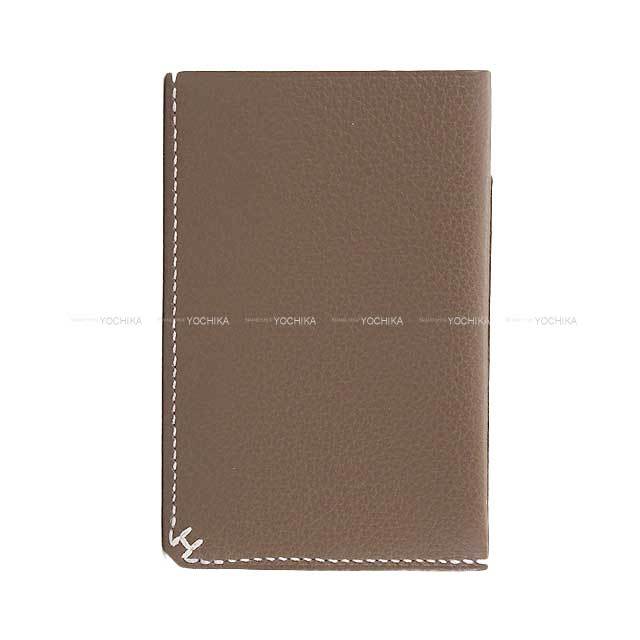 HERMES エルメス カードケース Hセリエ エトープ (エトゥープ) エバー