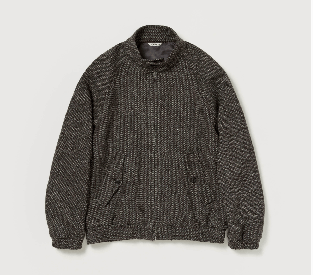 AURALEE ALPACA WOOL SILK TWEED ZIP BLOUSON | Le