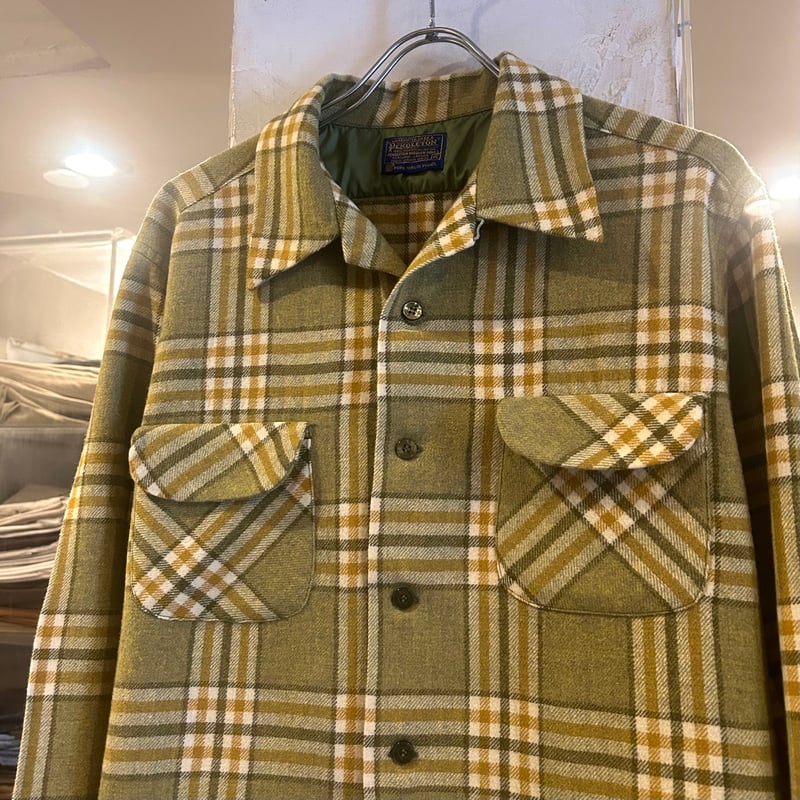 60s PENDLETON ウールチェックシャツ ペンドルトン 好配色 オープン