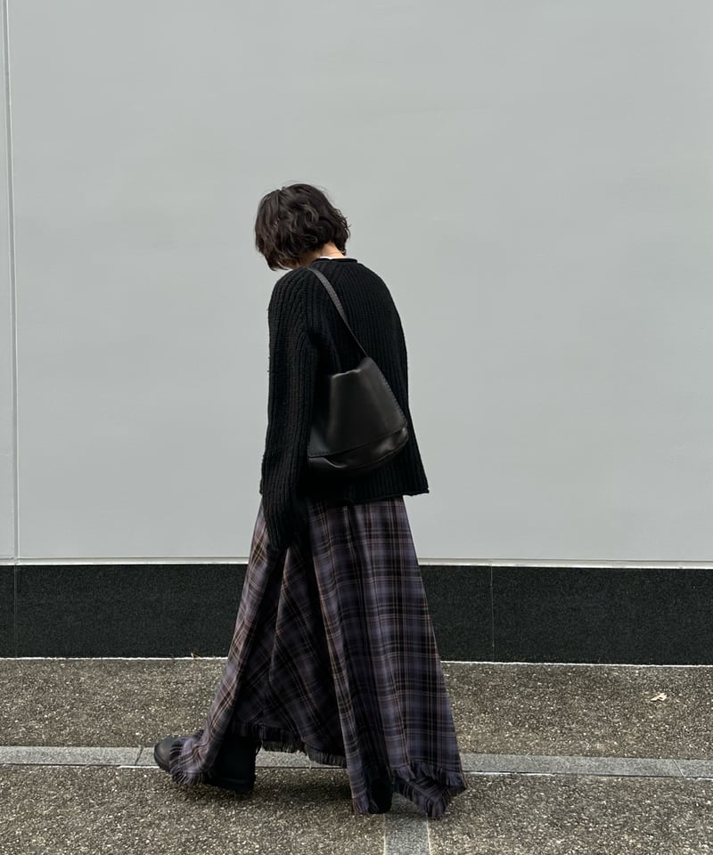 tartan check long skirt | ok.soon