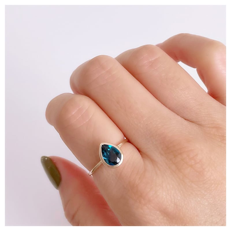 ロンドンブルートパーズ リング【K10/10号】 | soeru jewelry