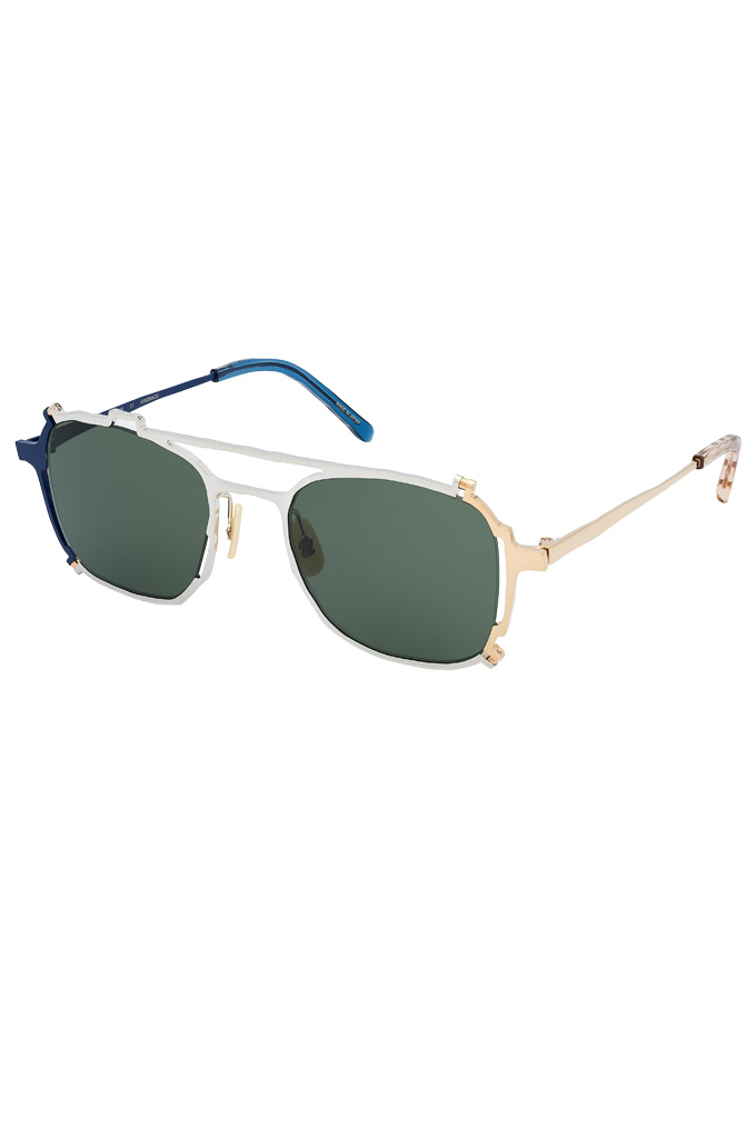 Masahiro Maruyama Titanium Sunglasses - MM-0080 / #3 / Navy/Silver