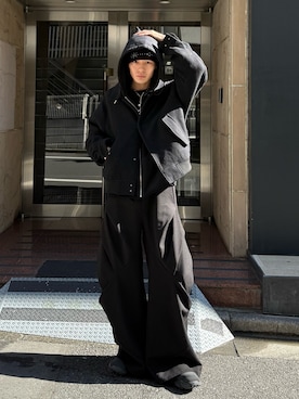 CLEL】Wool Blend Tech Melton 2Way Blouson / ウールブレンド テック