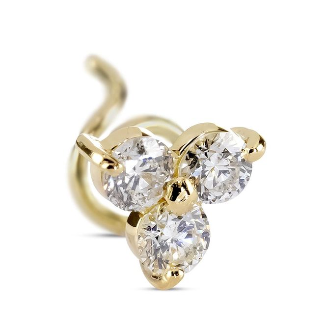 18金 ピアス k18 ダイヤモンド 片耳 キャッチのいらないピアス つけっ