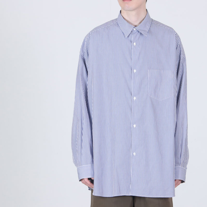 Graphpaper (グラフペーパー) Broad Stripe L/S Oversized Regular