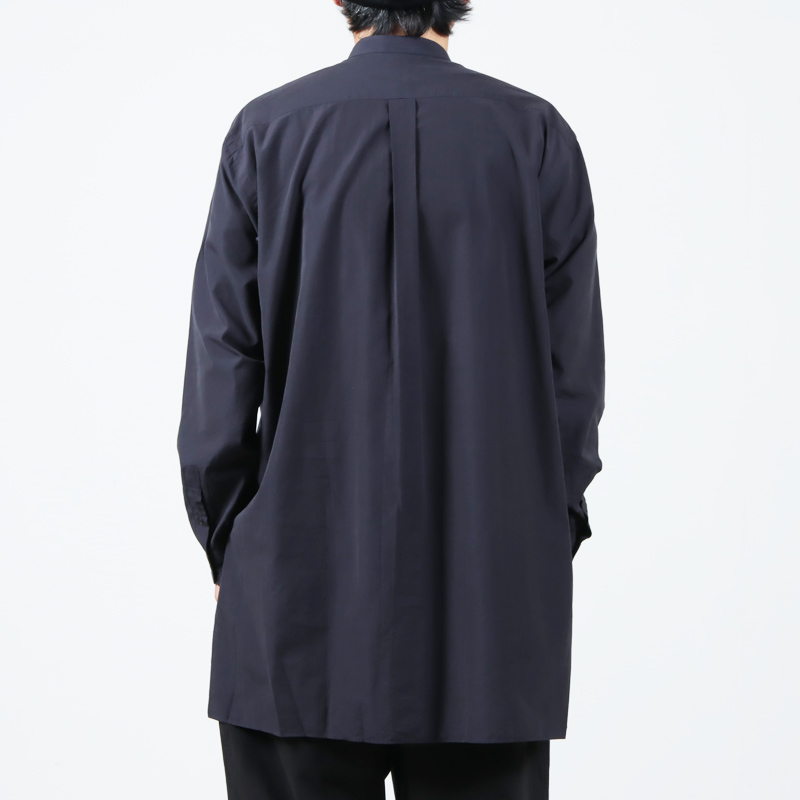 COMOLI（コモリ）23SS バンドカラーシャツ NAVY 2